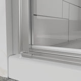 Bifold Frameless Shower Door With Tempered Clear Glass
