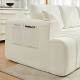 L - Shaped Sectional Sofa With Cup Holders & Side Pockets