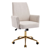 Ergonomic Mid-Back Office Chair With Striped Fabric