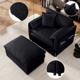 Modern Oversized Accent Chair, Comfy Single Sofa With Large Seat (Set of 2)