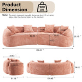Curved Compressed Sofa, Nordic-Style Design For Living Room