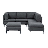 Upholstered Modular Sectional & Tall Legs