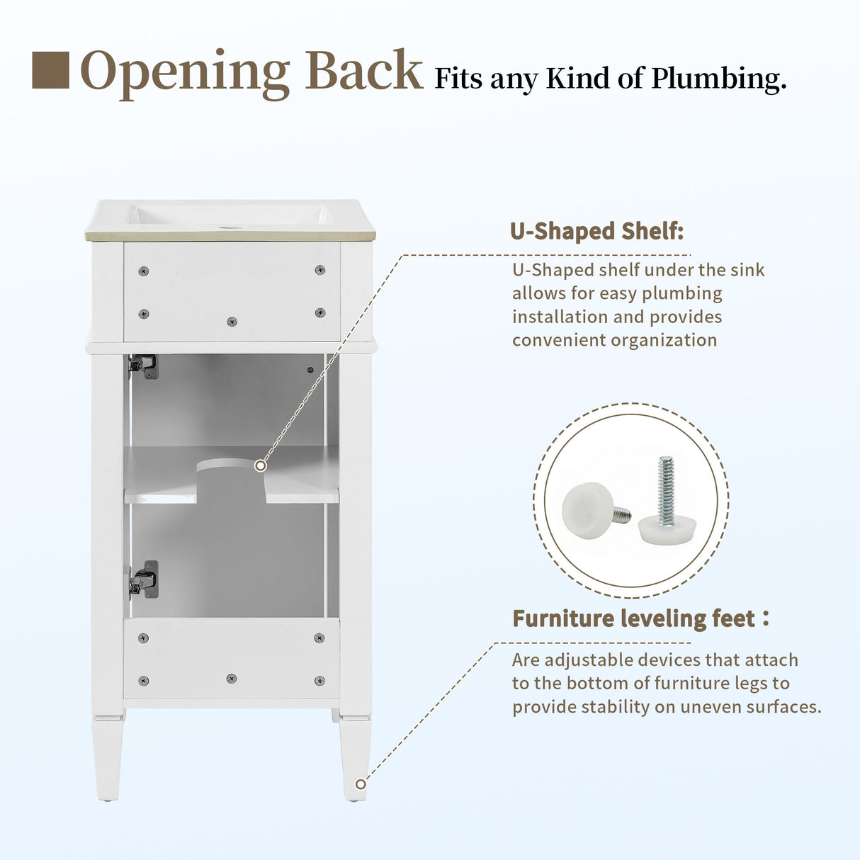 French Style Bathroom Vanity With Sink
