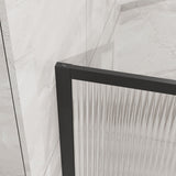 Shower Door With Center Mirror And Fluted Panels