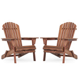 Lounge Patio Chair For Garden Outdoor Wooden Folding Adirondack Chair (Set of 2) Solid Cedar Wood Lounge Patio Chair For Garden