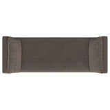 Isiah - Raised Arm Accent Bench - Brown