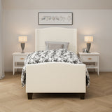 Platform Bed Frame With Tall Headboard And High Footboard