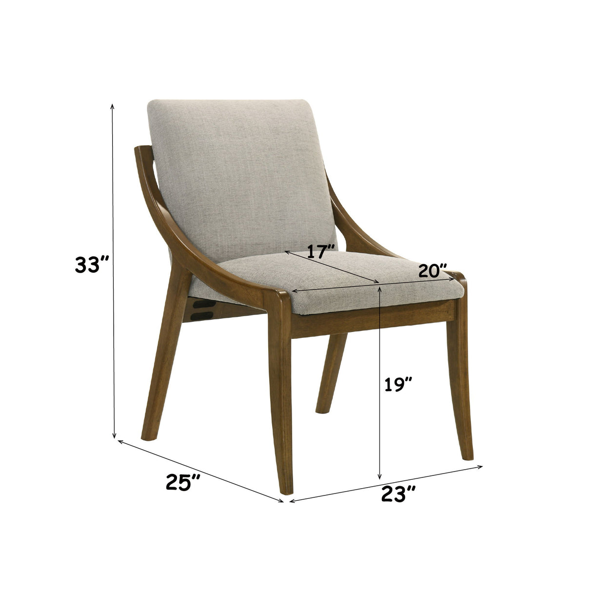 Danzel - Side Chair (Set of 2) - Gray / Oak