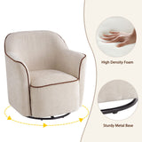 360° Swivel Accent Chair With Flared Arms
