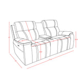 Gary - Power Reclining Loveseat With Cooler In Center Console - Black