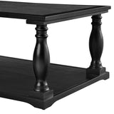 Farmhouse Rectangular Coffee Table With 2 Tiers
