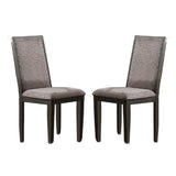 Upholstered Dining Chairs (Set of 2) - Gray - Fabric