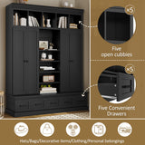 Hall Tree & Bench And 5 Storage Cubbies