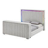 Elliot - Bed With Immersive Sound, LED Lighting, Fireplace Footboard, TV Lift