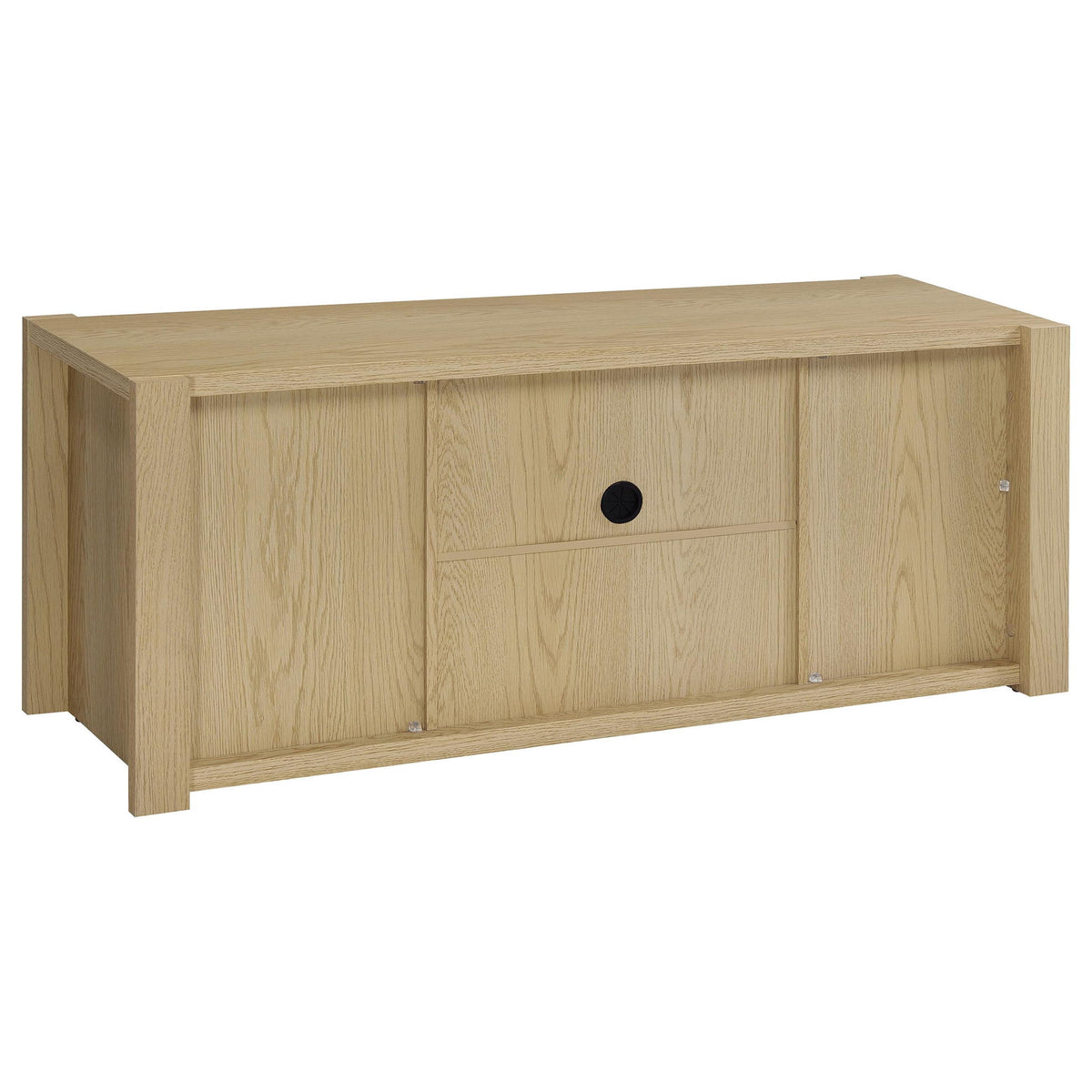 Susac - 3 Piece Entertainment Center With TV Stand And Media Towers - Light Oak
