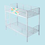 Bunk Bed, Convertible To 2 Separate Twin Size Beds & Full Length Guardrail & Ladder, No Box Spring Needed - White