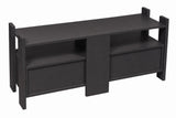 TV Stand For TVs Up To 55" With Open Shelves And 2 Drawers - Carbon Gray