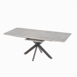 Modern Extendable Dining Table Set With Soft Padded Armless Chairs