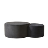 Modern Upholstered Round Coffee Table For Living Room (Set of 2)