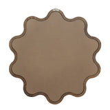 Wooden Accent Mirror With Unique Frame, Wall Mirror For Living Room Bedroom Entryway - Brown - Wall Mirrors - Alpine Outlets