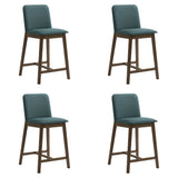 Allin - Upholstered Wood Counter Height Barstool