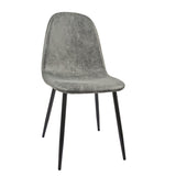 Modern Accent Dining Chairs Upholstered Seat, Metal Legs (Set of 4)