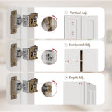 Shaker Wall Cabinet With Soft Close Hinges, Adjustable Shelves, Double Door