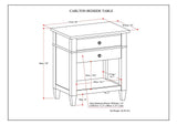 Carlton - Bedside Table - Gray