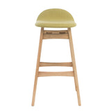 Contemporary Bar Stool With Stylish Seat And Small Backrest