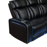 Electra - Power Reclining Sofa With Power Headrests, Drop Down Table, Reading Light, Massage, LED Lighting And USB Control