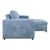 Finn Blue 2-Piece Sleeper Sectional with Storage Chaise - 🟢 Sleeper Sectionals available at Alpine Outlets in Denver