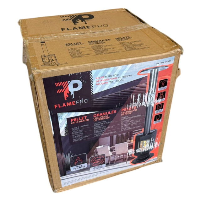 FlamePro 81”H Steel Patio Pellet Heater (ID N472815) - Outdoor Power Equipment available at Alpine Outlets in Denver