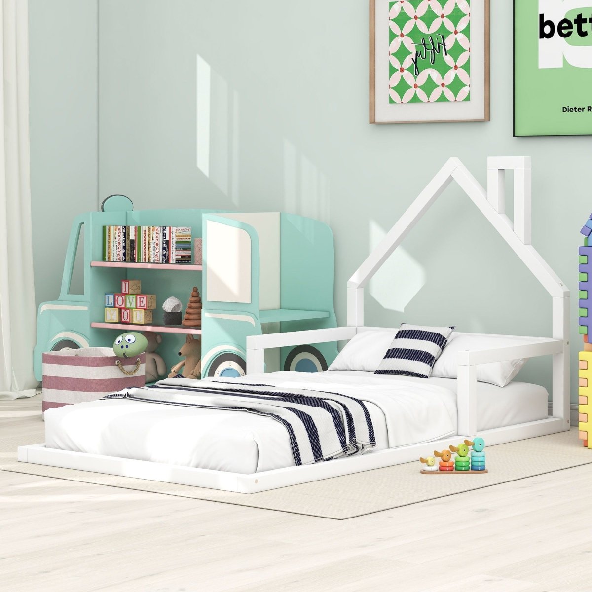 Floor Bed With House Shaped Headboard - Platform Beds available at Alpine Outlets in Denver