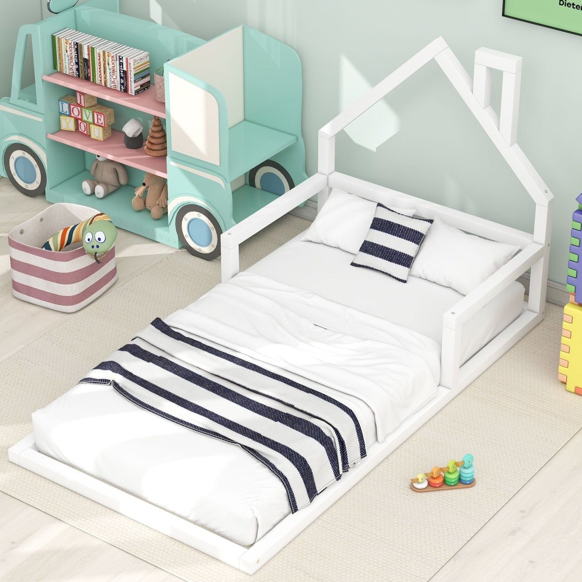 Floor Bed With House Shaped Headboard - Platform Beds available at Alpine Outlets in Denver