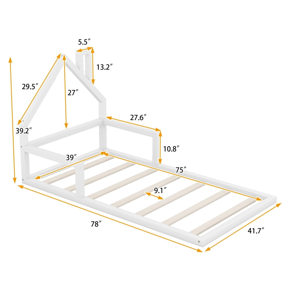 Floor Bed With House Shaped Headboard - Platform Beds available at Alpine Outlets in Denver