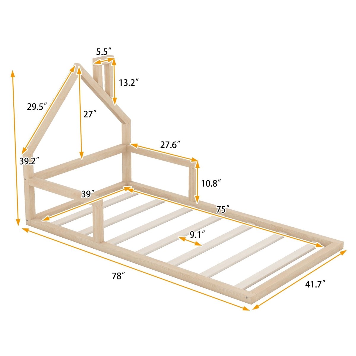Floor Bed With House Shaped Headboard - Platform Beds available at Alpine Outlets in Denver