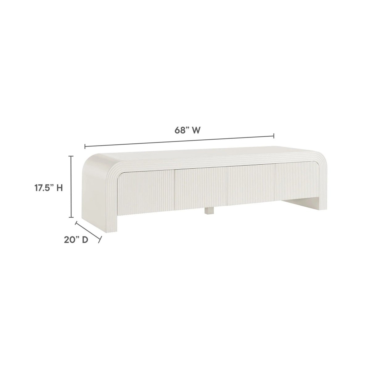 Fluted TV Stand with Storage 68 Inch - TV Stands available at Alpine Outlets in Denver