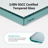 Frameless Double Sliding Soft-Close Shower Door, 3 / 8" (10Mm) Thick SGCC Tempered Glass Door, Matte - Shower Doors available at Alpine Outlets in Denver