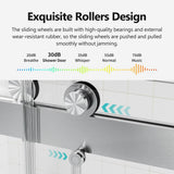 Frameless Double Sliding Soft-Close Shower Door, 3 / 8" (10Mm) Thick SGCC Tempered Glass Door, Matte - Shower Doors available at Alpine Outlets in Denver