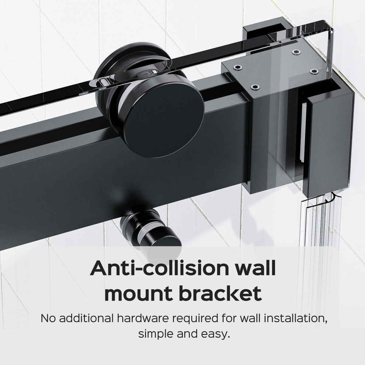 Frameless Double Sliding Soft-Close Shower Door, 3 / 8" (10Mm) Thick SGCC Tempered Glass Door, Matte - Shower Doors available at Alpine Outlets in Denver
