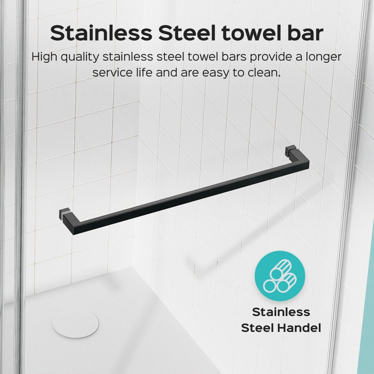 Frameless Double Sliding Soft-Close Shower Door, 3 / 8" (10Mm) Thick SGCC Tempered Glass Door, Matte - Shower Doors available at Alpine Outlets in Denver