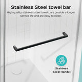 Frameless Double Sliding Soft-Close Shower Door, 3 / 8" (10Mm) Thick SGCC Tempered Glass Door, Matte - Shower Doors available at Alpine Outlets in Denver