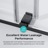 Frameless Double Sliding Soft-Close Shower Door, 3 / 8" (10Mm) Thick SGCC Tempered Glass Door, Matte - Shower Doors available at Alpine Outlets in Denver