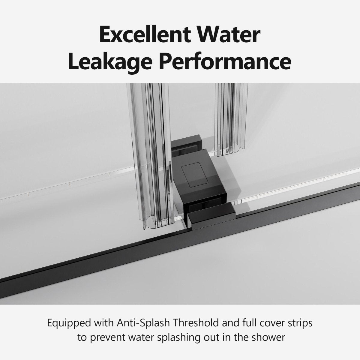 Frameless Double Sliding Soft-Close Shower Door, 3 / 8" (10Mm) Thick SGCC Tempered Glass Door, Matte - Shower Doors available at Alpine Outlets in Denver