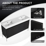 Freestanding Bathroom Vanity With Resin Sink And Storage Cabinet - Vanities available at Alpine Outlets in Denver