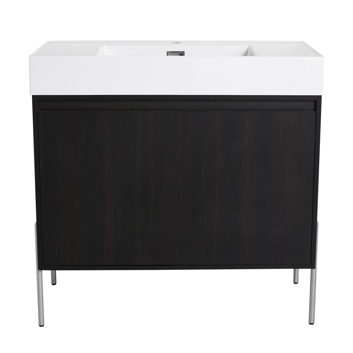 Freestanding Bathroom Vanity With Resin Sink And Storage Cabinet - Vanities available at Alpine Outlets in Denver