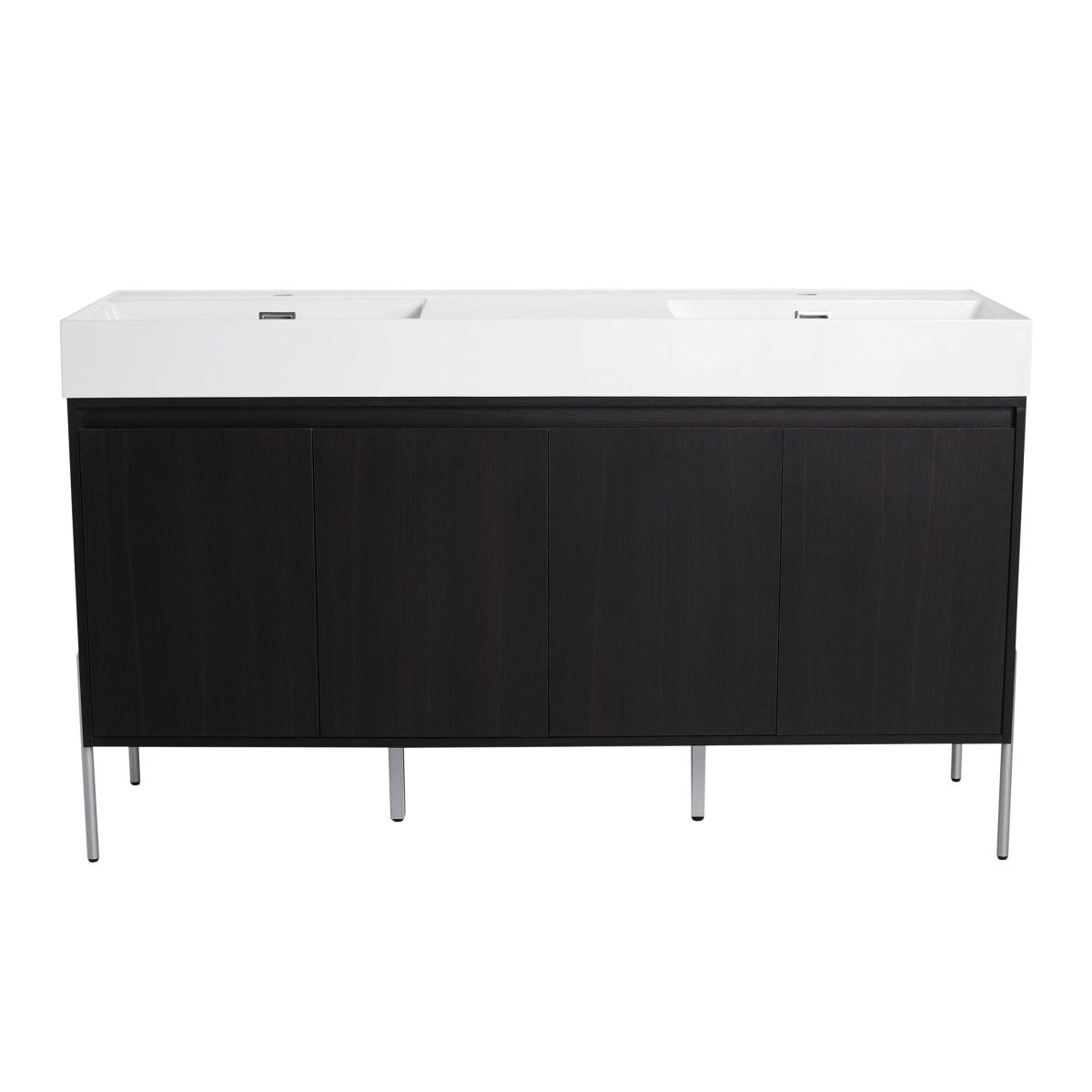 Freestanding Bathroom Vanity With Resin Sink And Storage Cabinet - Vanities available at Alpine Outlets in Denver