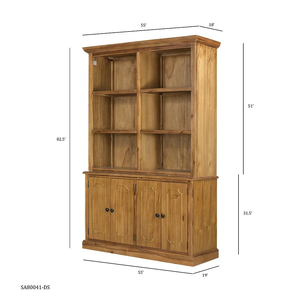 French Country Wood Cabinet - Standard Bookcases available at Alpine Outlets in Denver