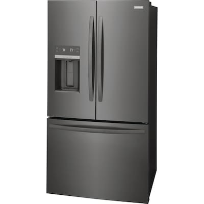 Frigidaire 27.8-cu ft French Door Refrigerator with Ice Maker and Dispenser – Black Stainless Steel - Kitchen Appliances - Alpine Outlets