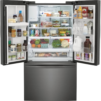 Frigidaire 27.8-cu ft French Door Refrigerator with Ice Maker and Dispenser – Black Stainless Steel - Kitchen Appliances - Alpine Outlets